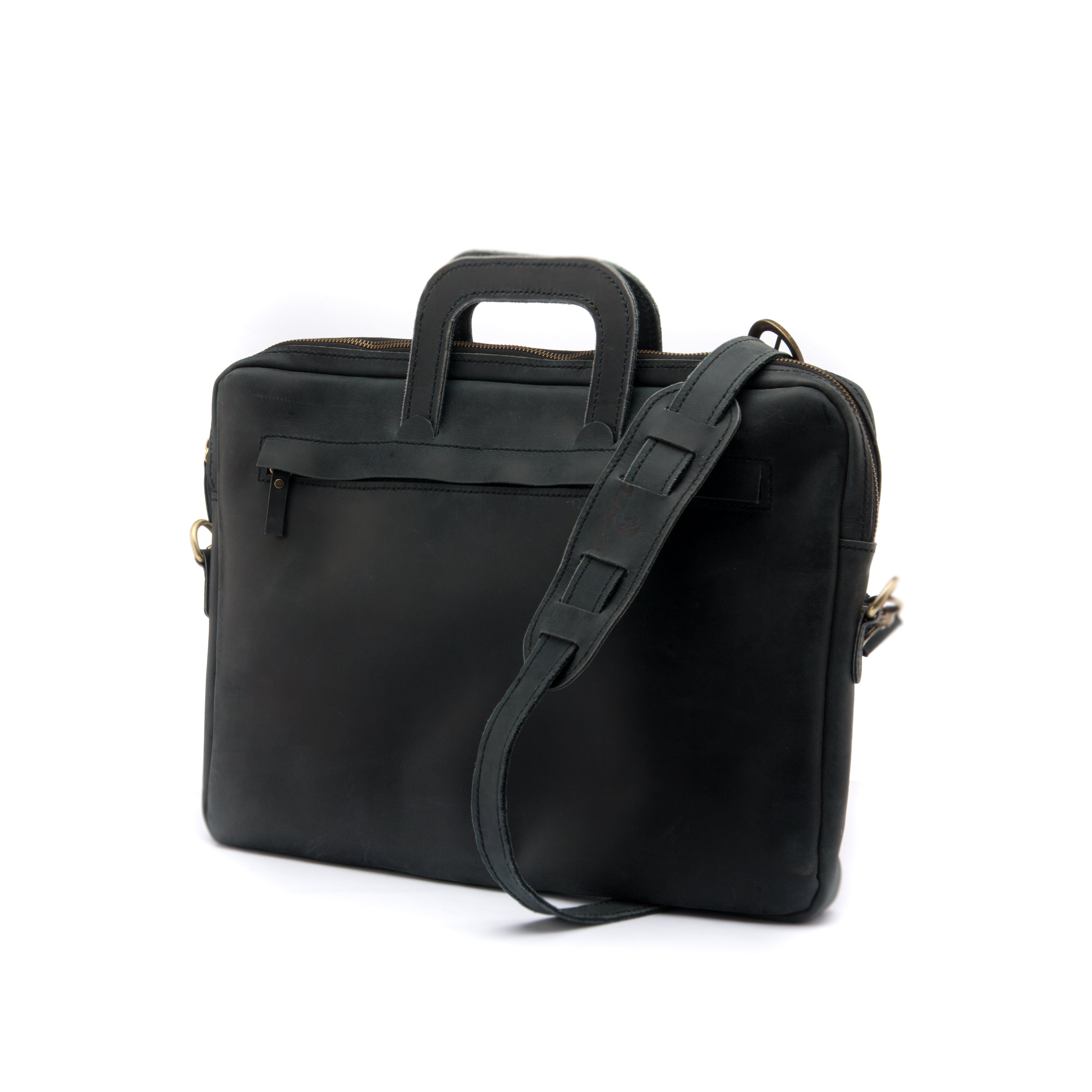 Vintage Laptop Bag . Black