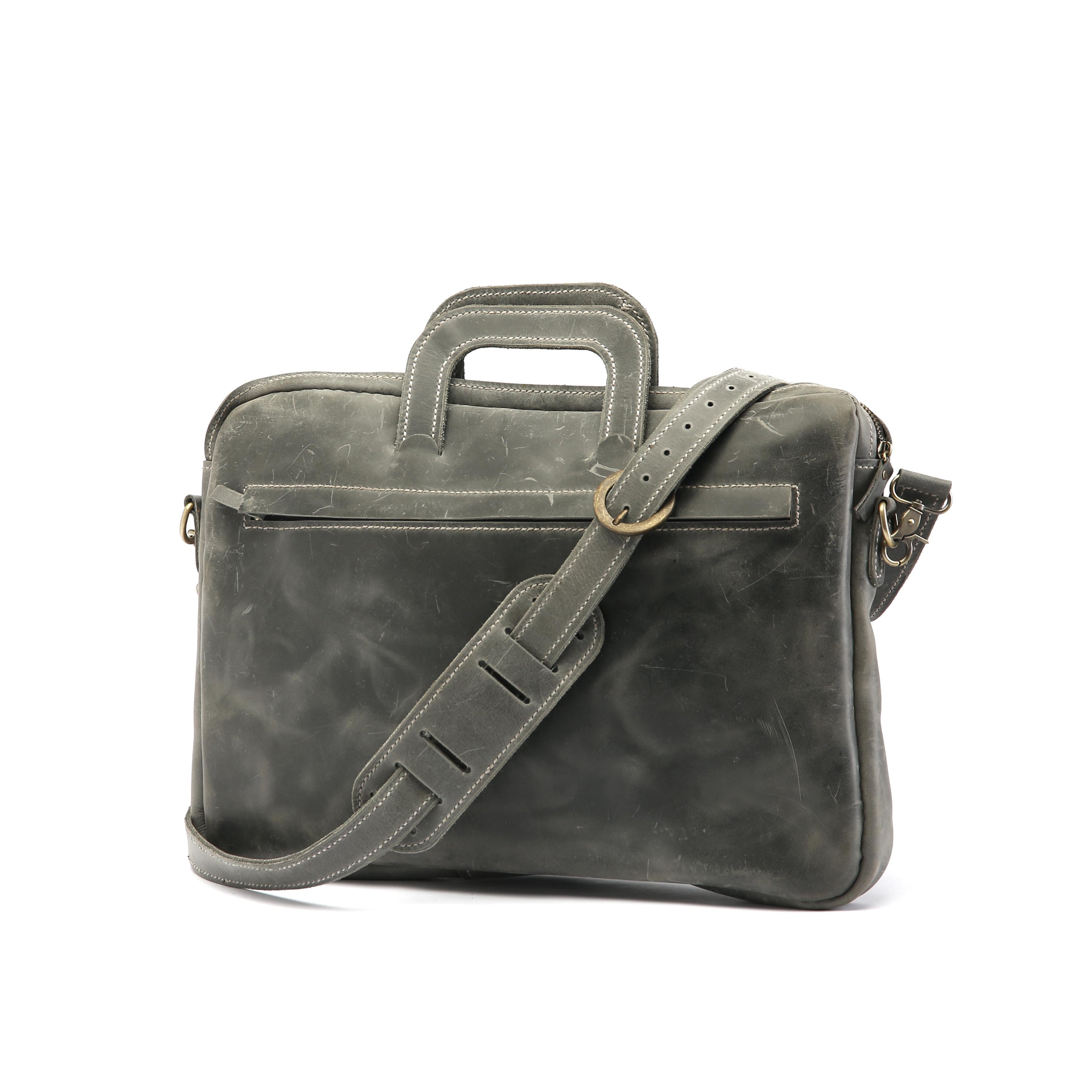 Vintage Laptop Bag . Grey