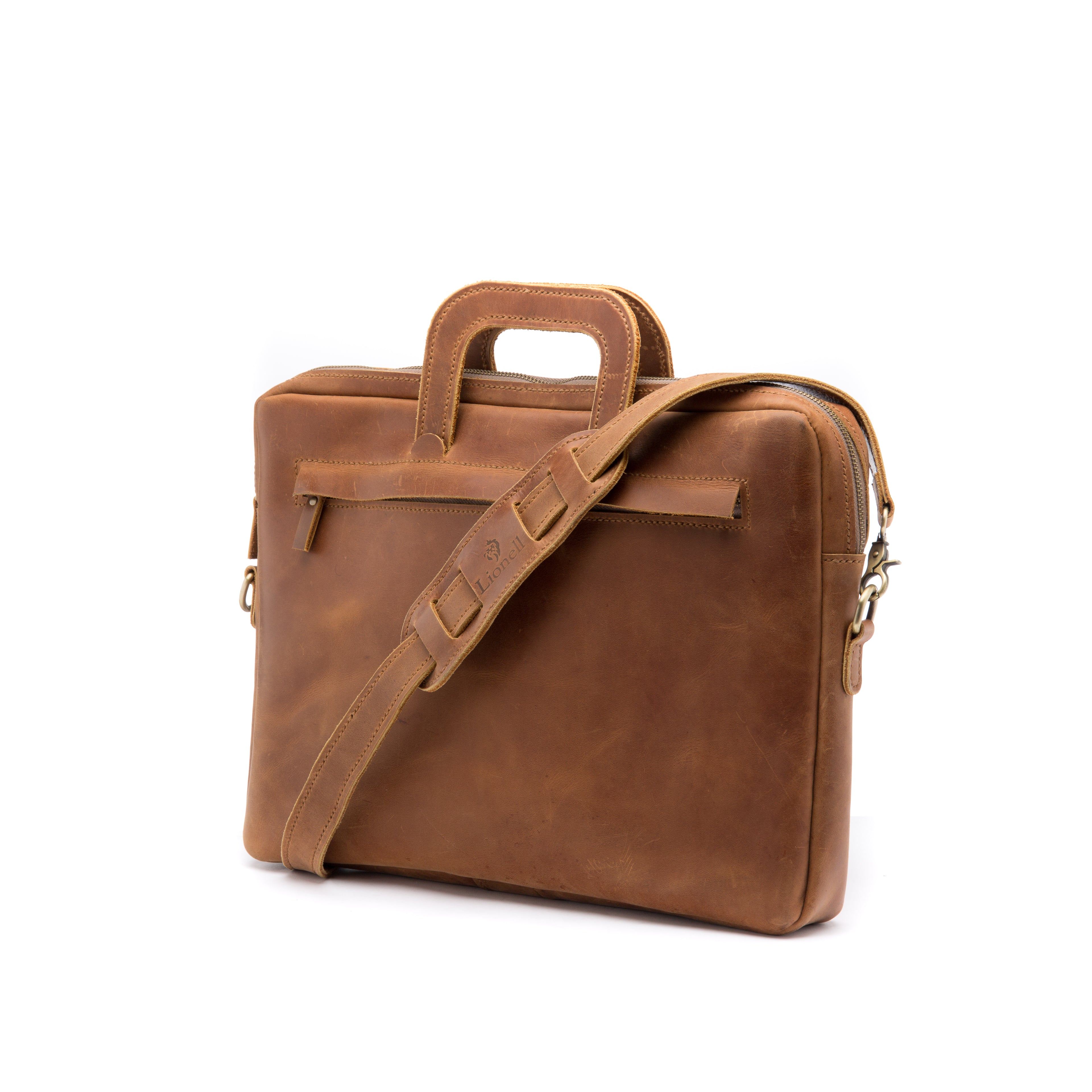 Vintage Laptop Bag . Brown