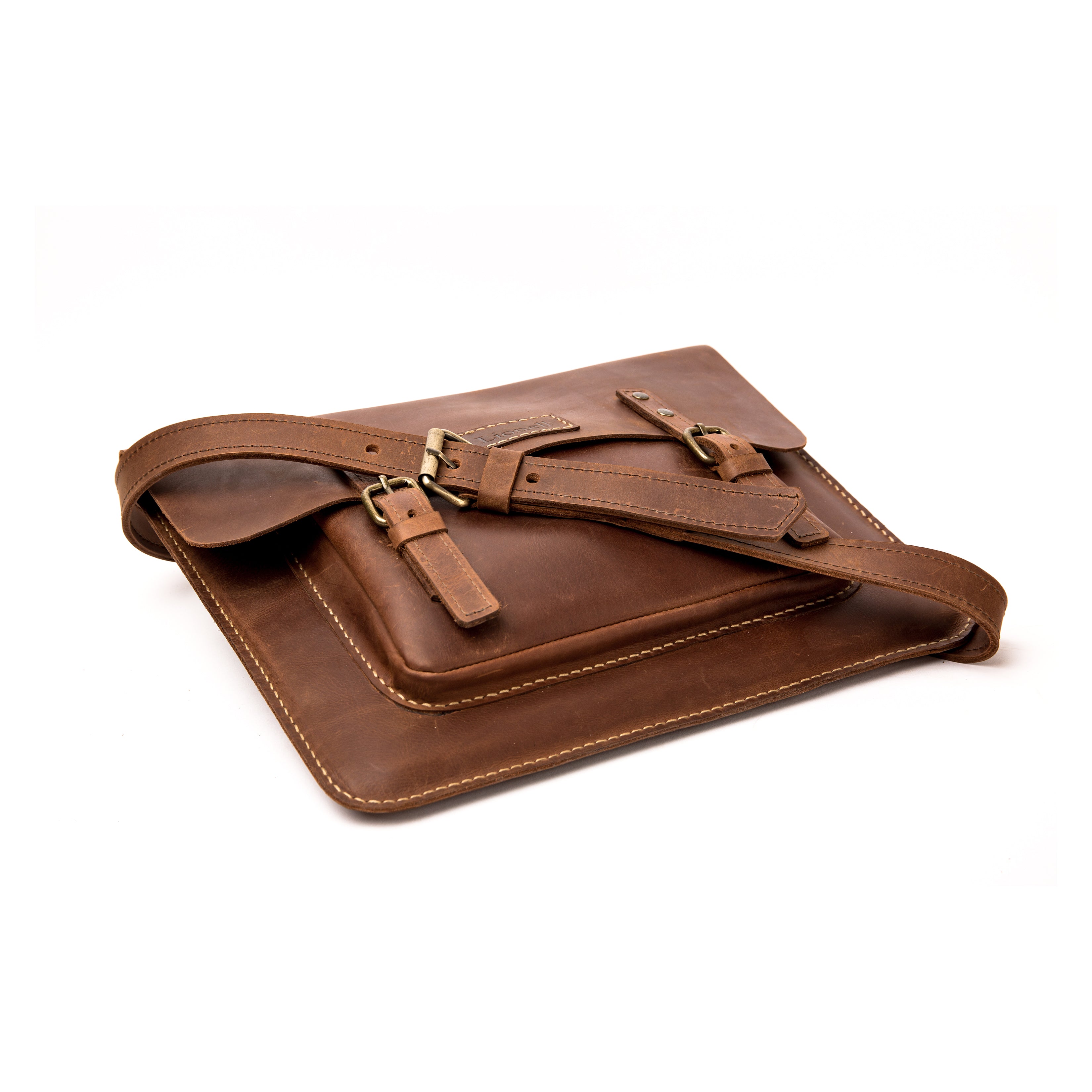 Rustic Slim Laptop Case . Brown