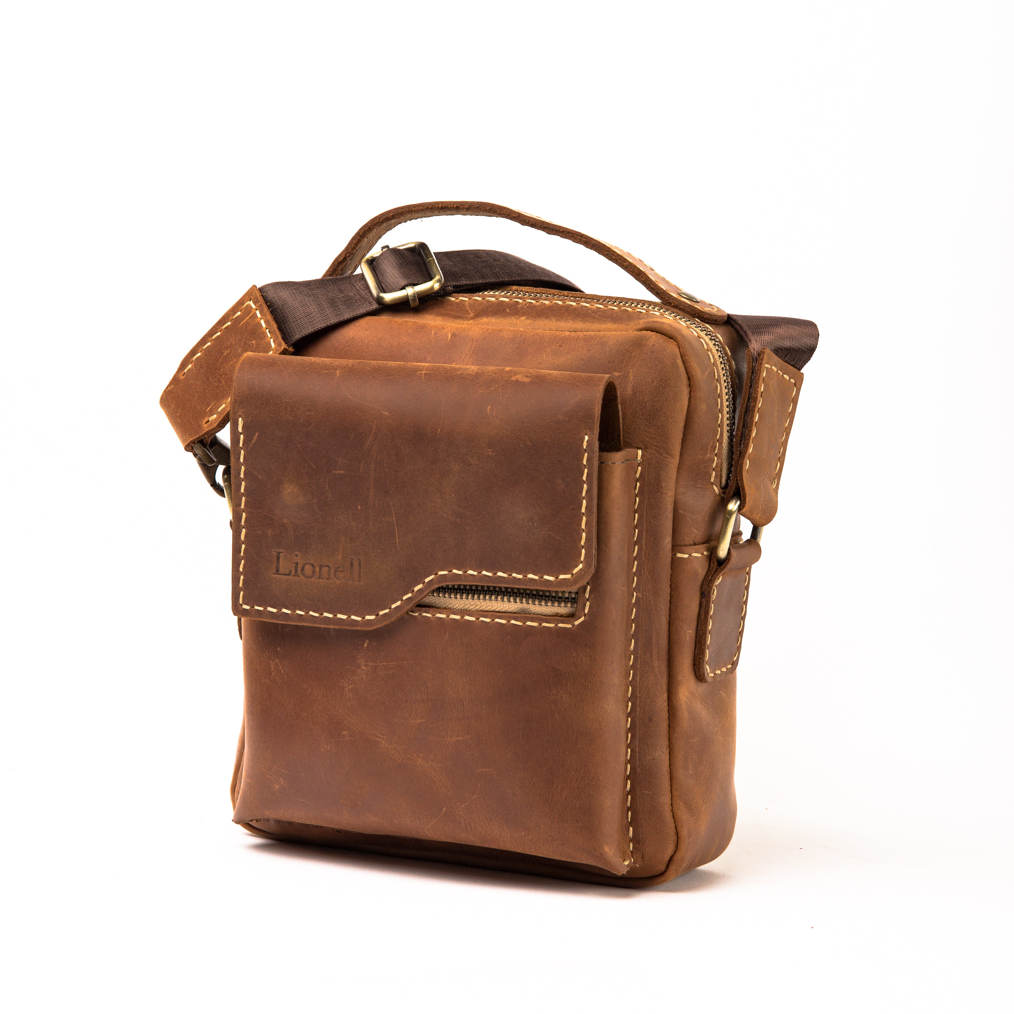 Cross Bag . Brown