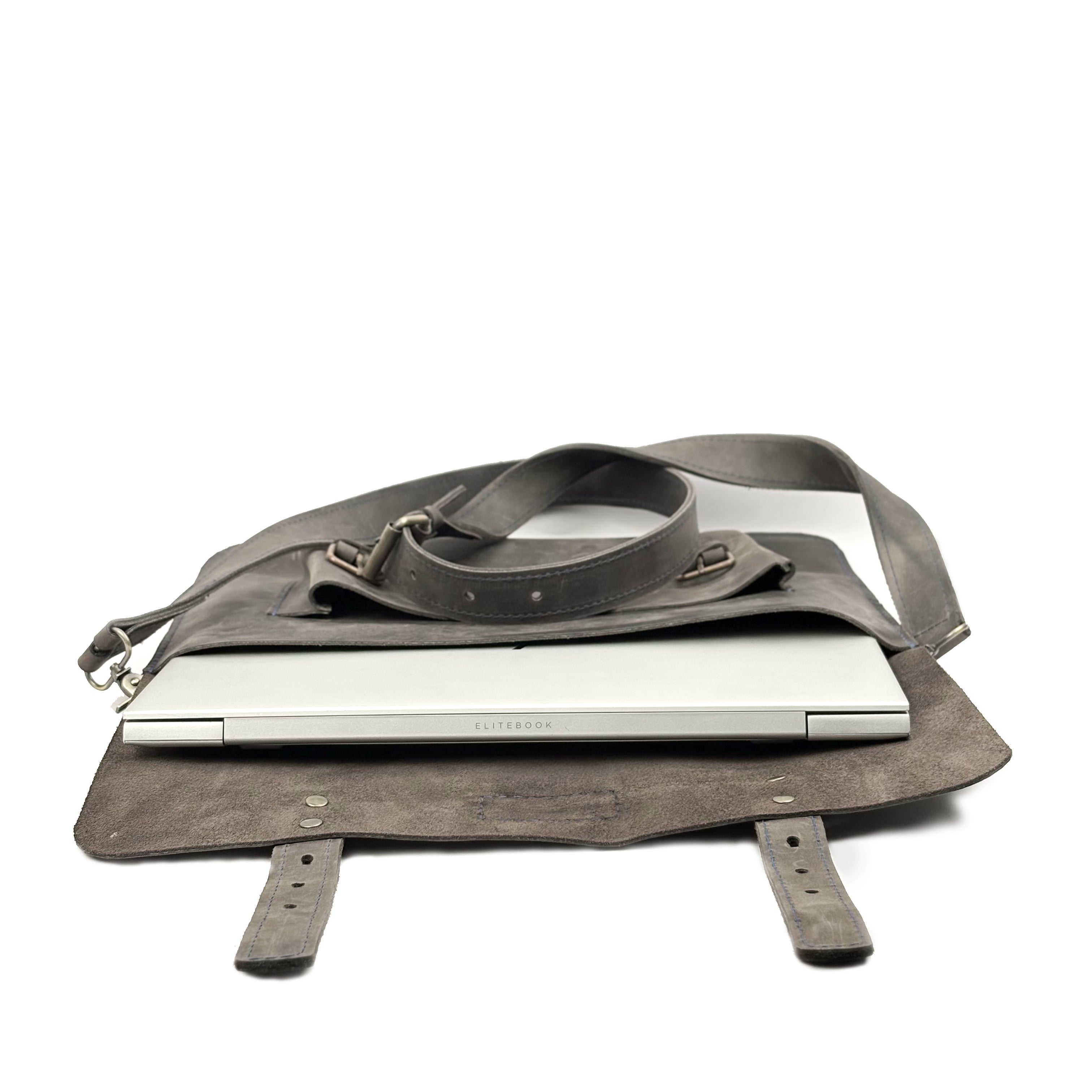 Rustic Slim Laptop Case . Grey