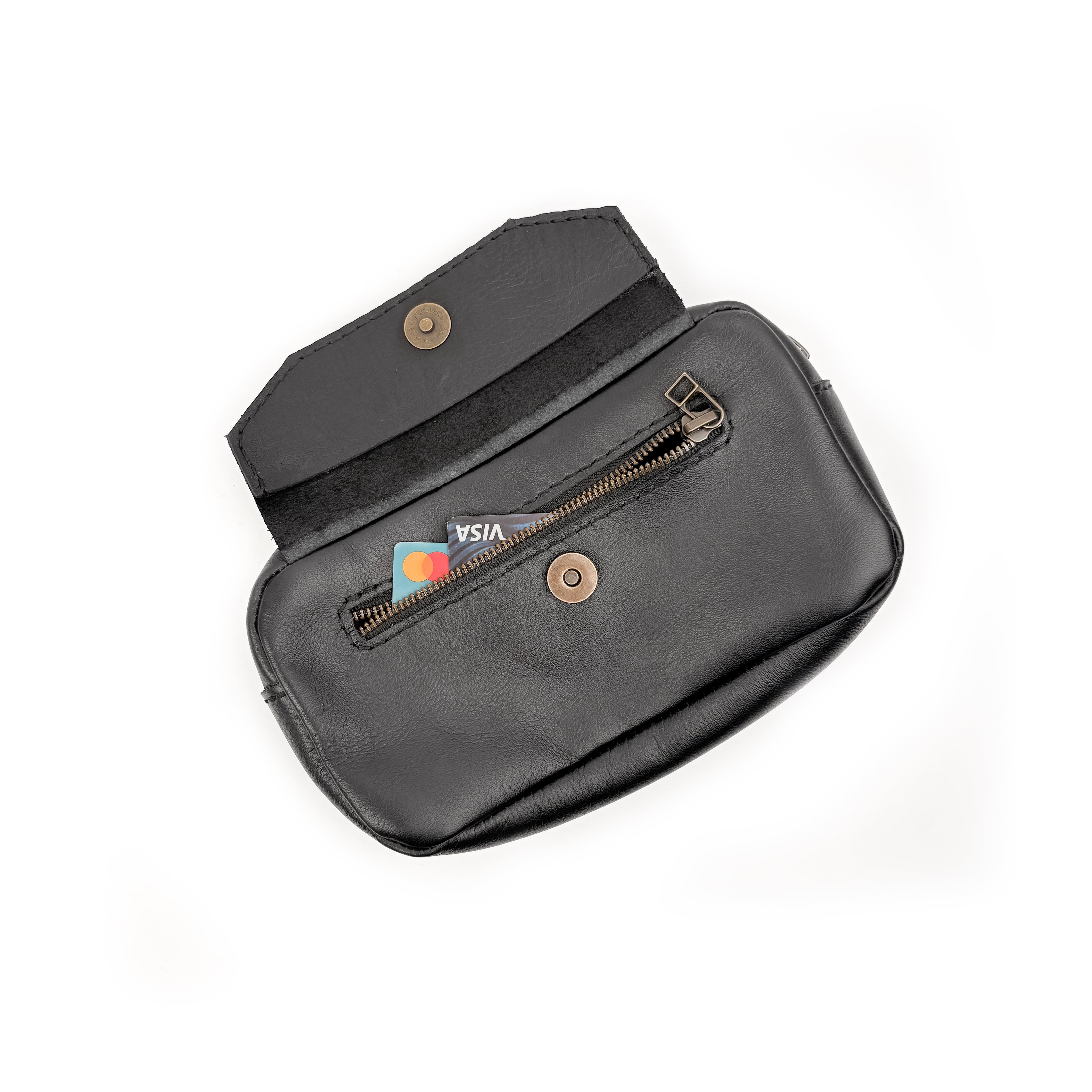 Noir pebbled Handbag