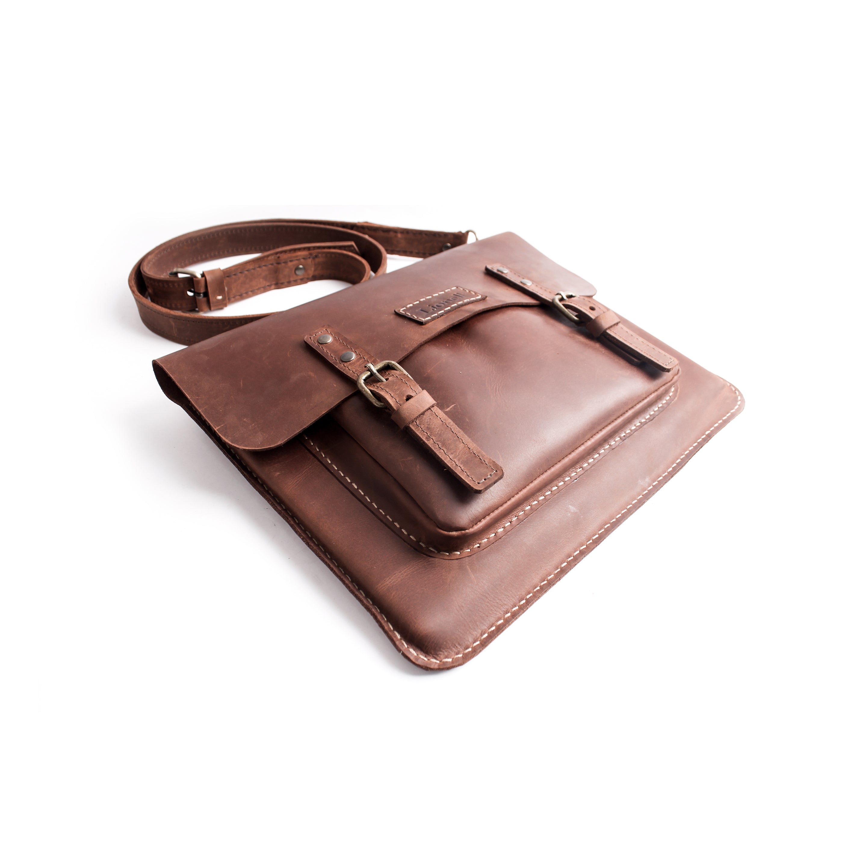 Rustic Slim Laptop Case . Brown