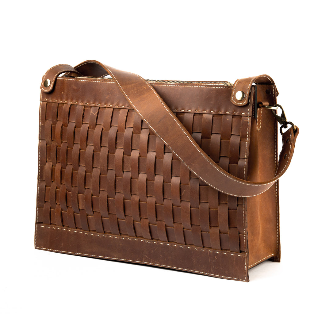 Lionell Grand Braided Leather Shoulder Bag | Oversized Woven Tote